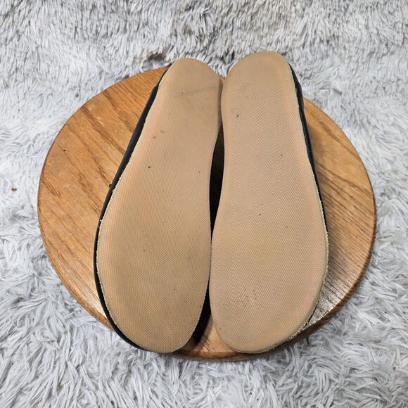 ANYA'S SHOP Womens 11/42 Barefoot Minimalist Black Leather Flats Slip-On Shoes - Picture 6 of 8